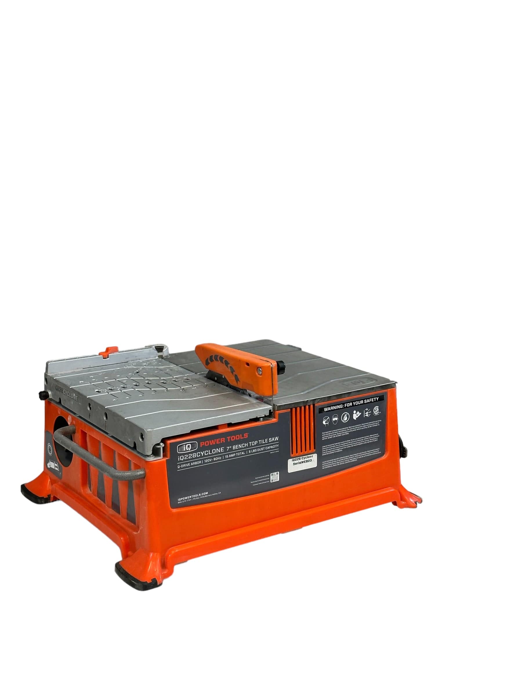 iQ228CYCLONE CE - 180 mm Dry Cut Tabletop Tile Saw