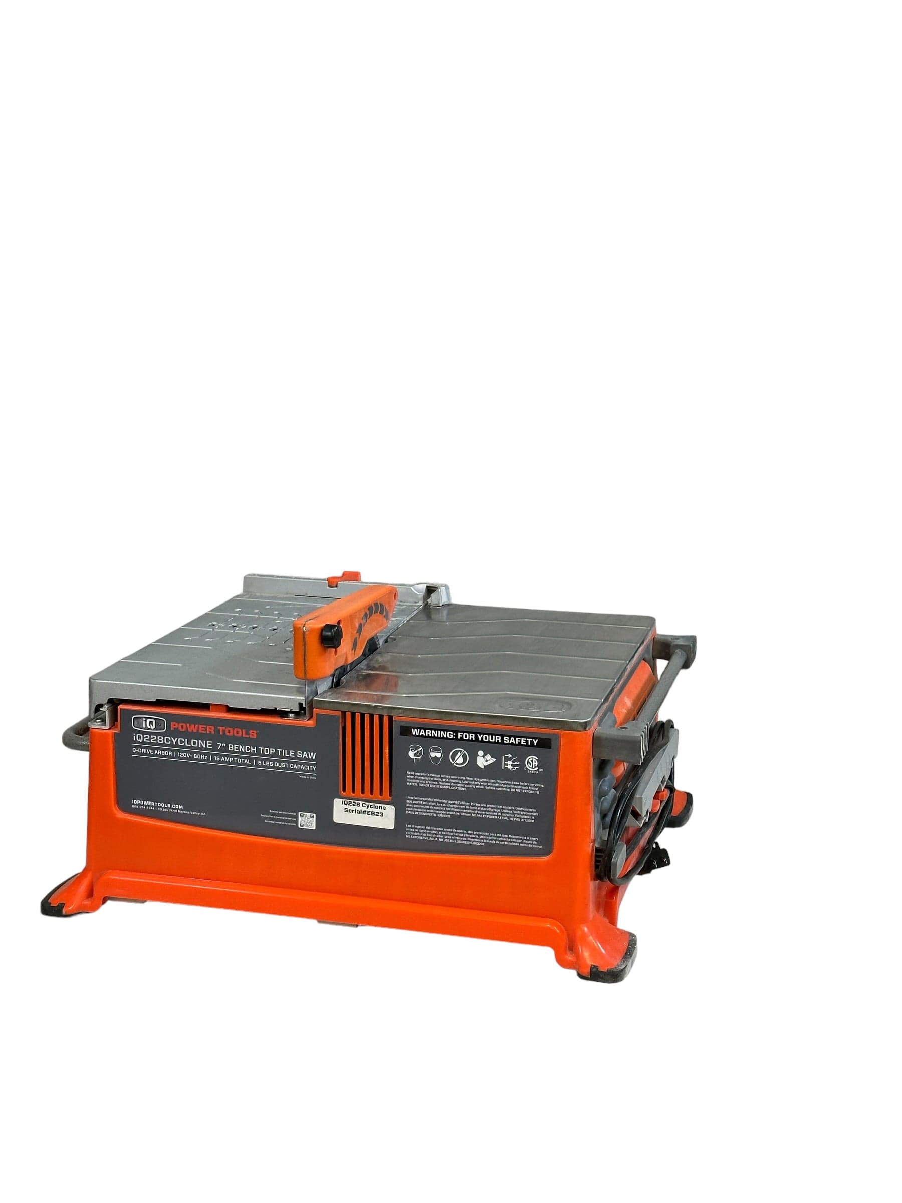 iQ228CYCLONE CE - 180 mm Dry Cut Tabletop Tile Saw